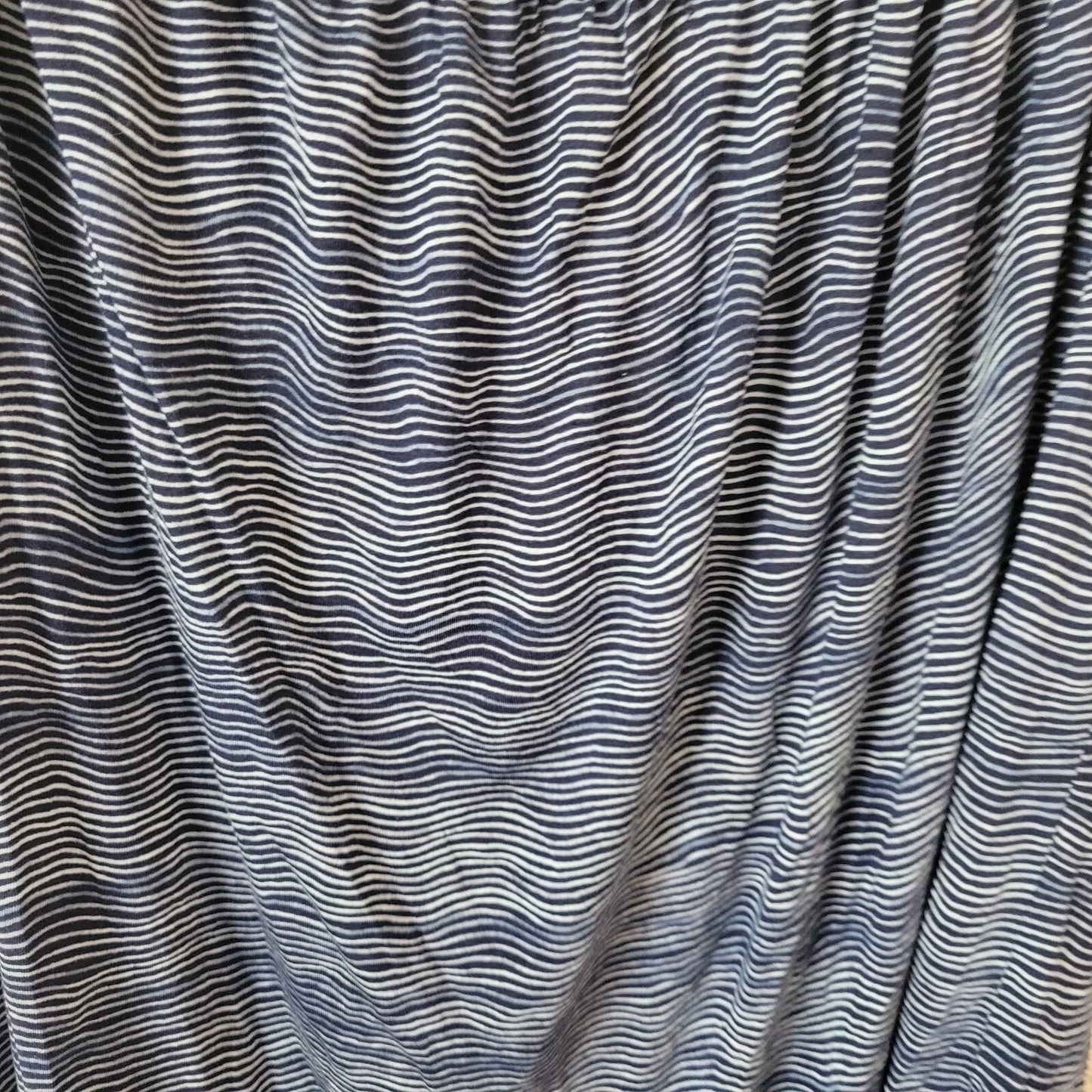 Old Navy Womens Top XXL Plus On Off Shoulder Blue White Stripe Lightweight