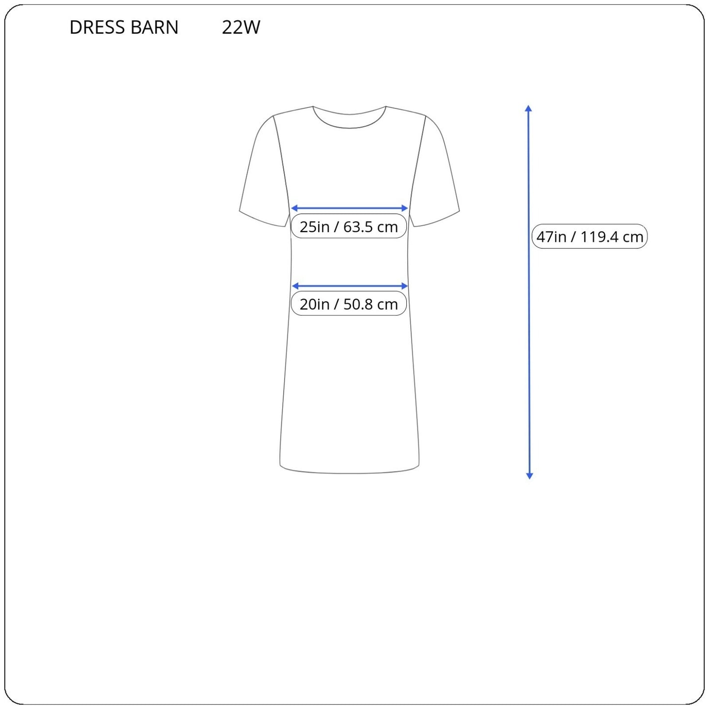 Dress Barn Womens Dress 22W Short Sleeve Blue Tie Dye Side Zip Poly Blend Sash