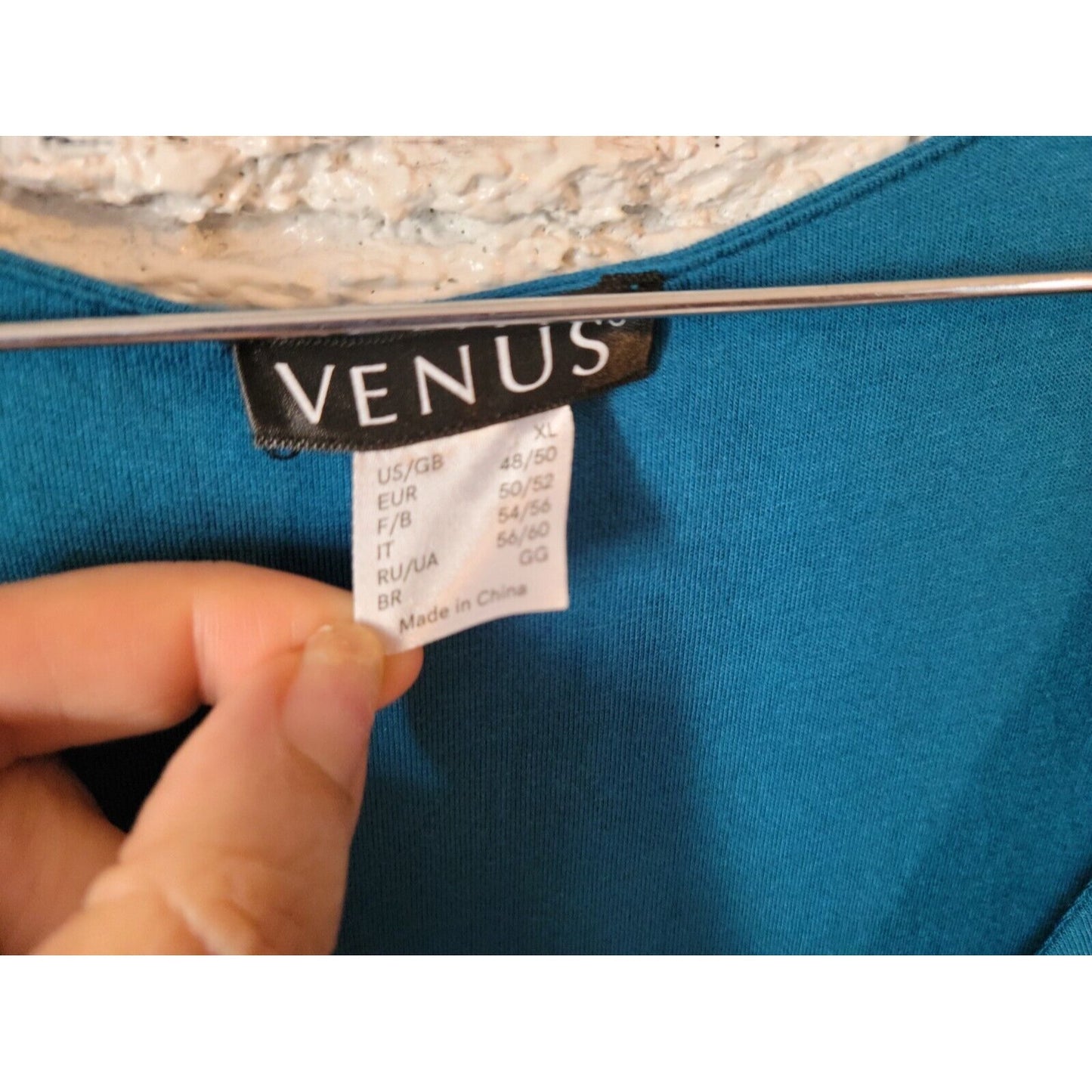 Venus Womens Dress Extra Large Bodycon Long Sleeve Blue Pullover Party Office