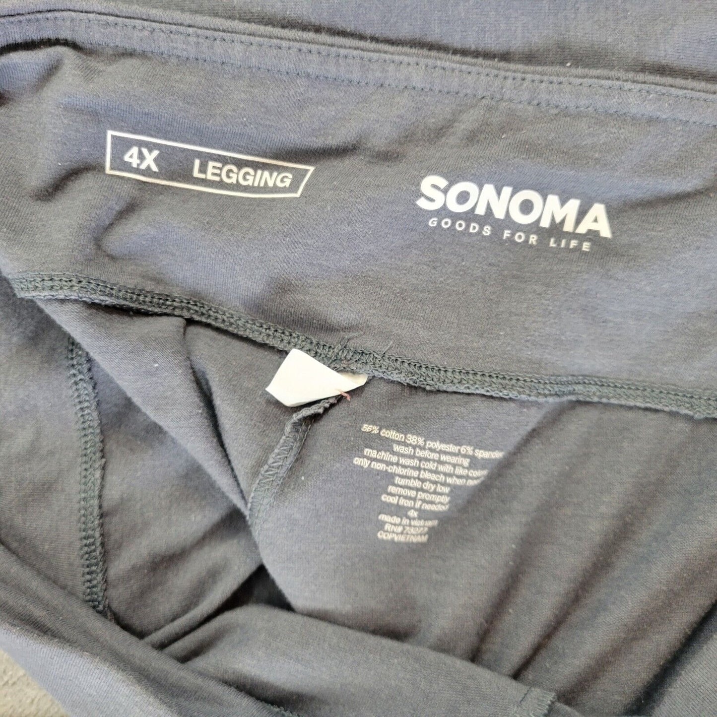 Sonoma Womens Pants 4X Leggings Gray Comfy Pull On Cotton Blend Casual Active
