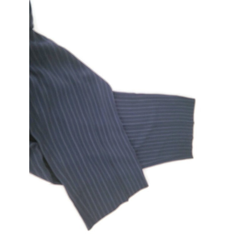 Valerie Stevens Womens Pants 16W Plus Dress Blue Slimming Stripe Comfort Waist