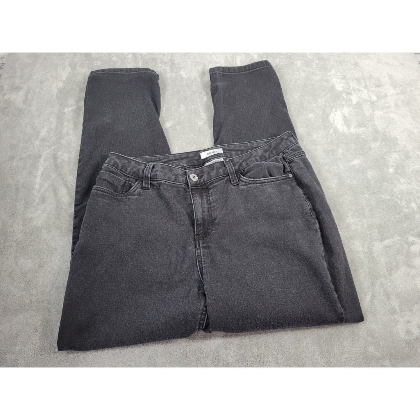 Catherines Women Jeans 0XWT Plus Skinny Jegging Black Denim Zip Fly Cotton Blend