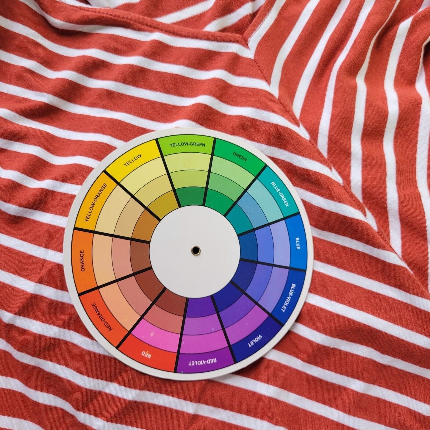 Cable Gauge Womens Top 3X Plus Tee Short Sleeve Burnt Orange Stripe Lightweight