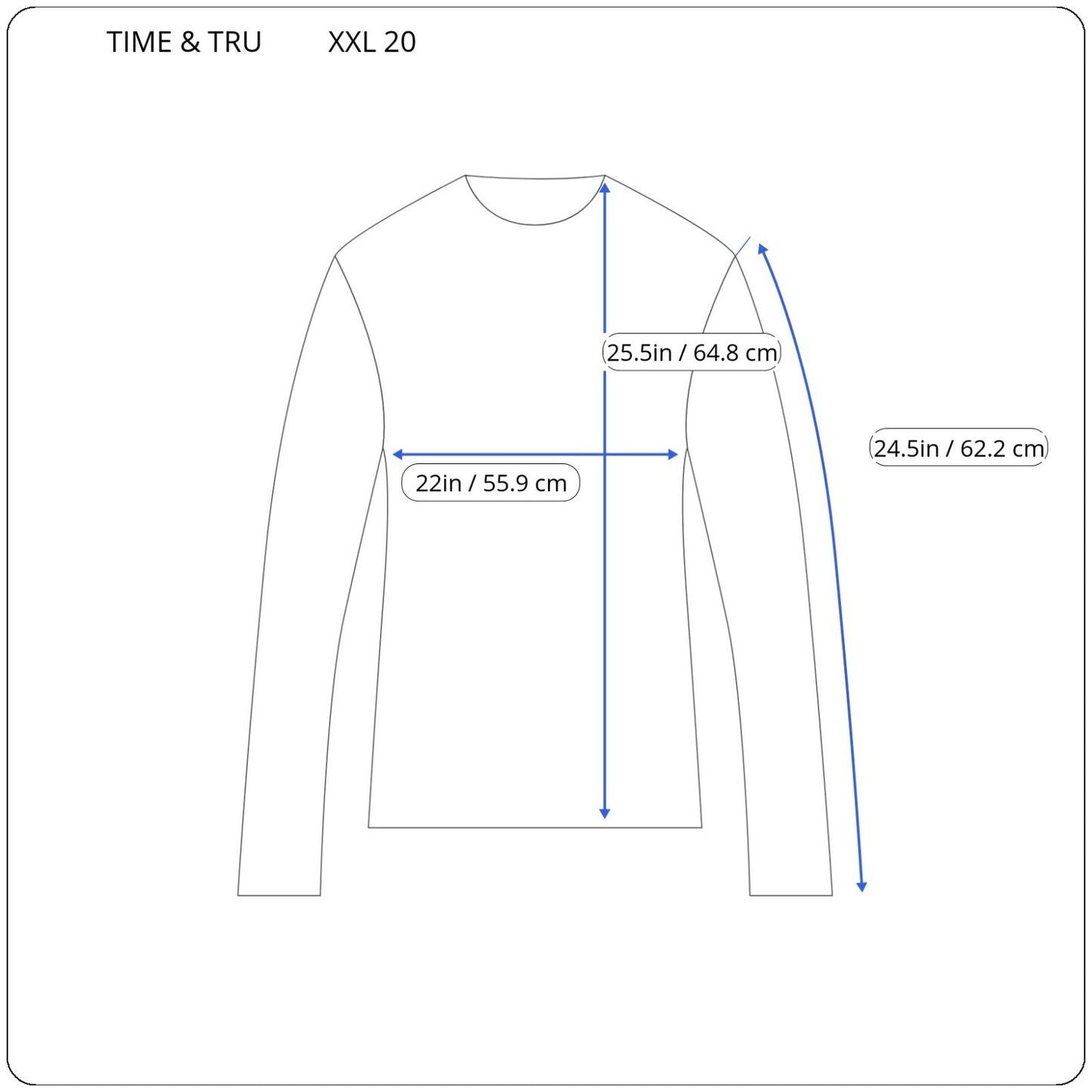 Time Tru Women Top XXL 20 Plus Long Sleeve Gray Blue Plaid Scoop Neck Tied Hem