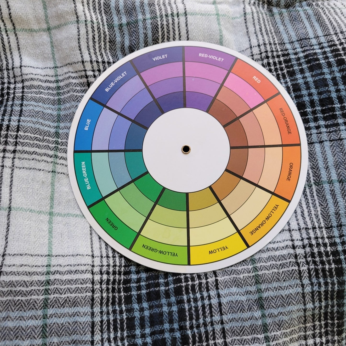 Time Tru Women Top XXL 20 Plus Long Sleeve Gray Blue Plaid Scoop Neck Tied Hem