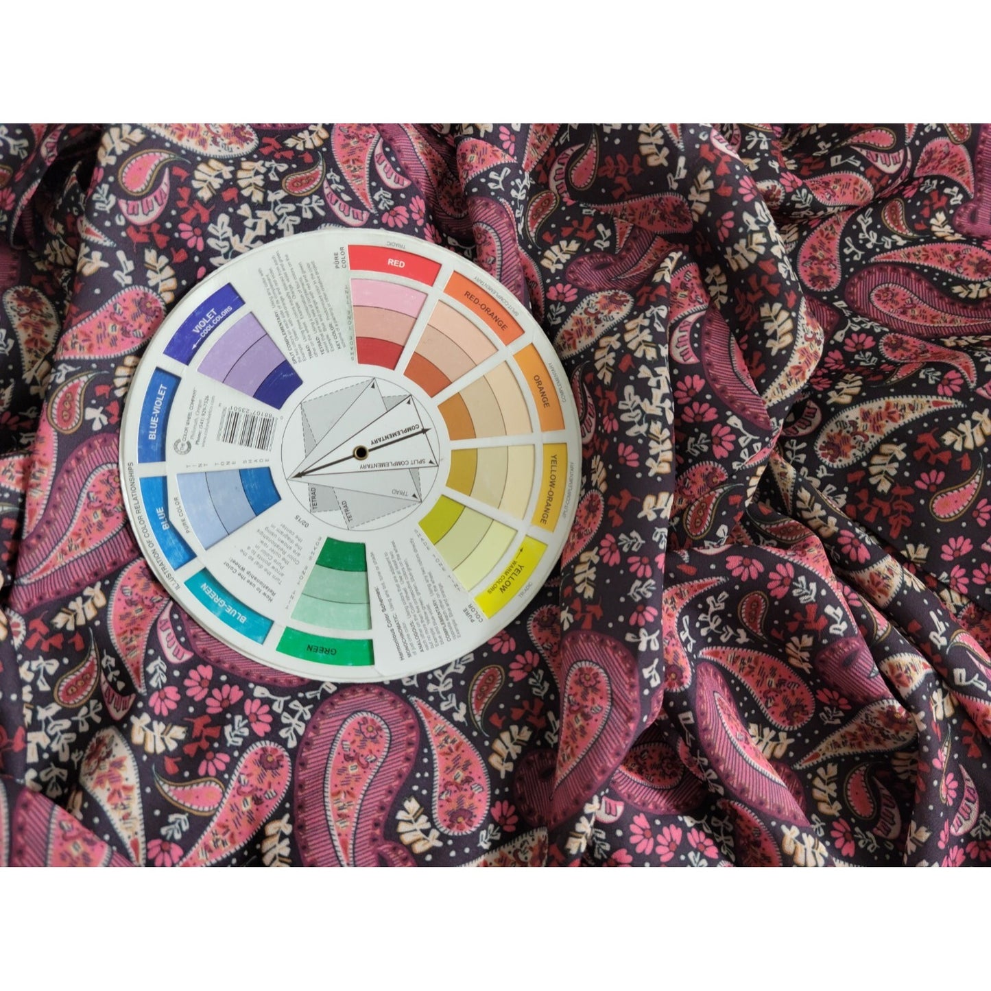 Evans Womens Shirt 26 Plus Long Sleeve Ruffle Button Burgundy Paisley Career