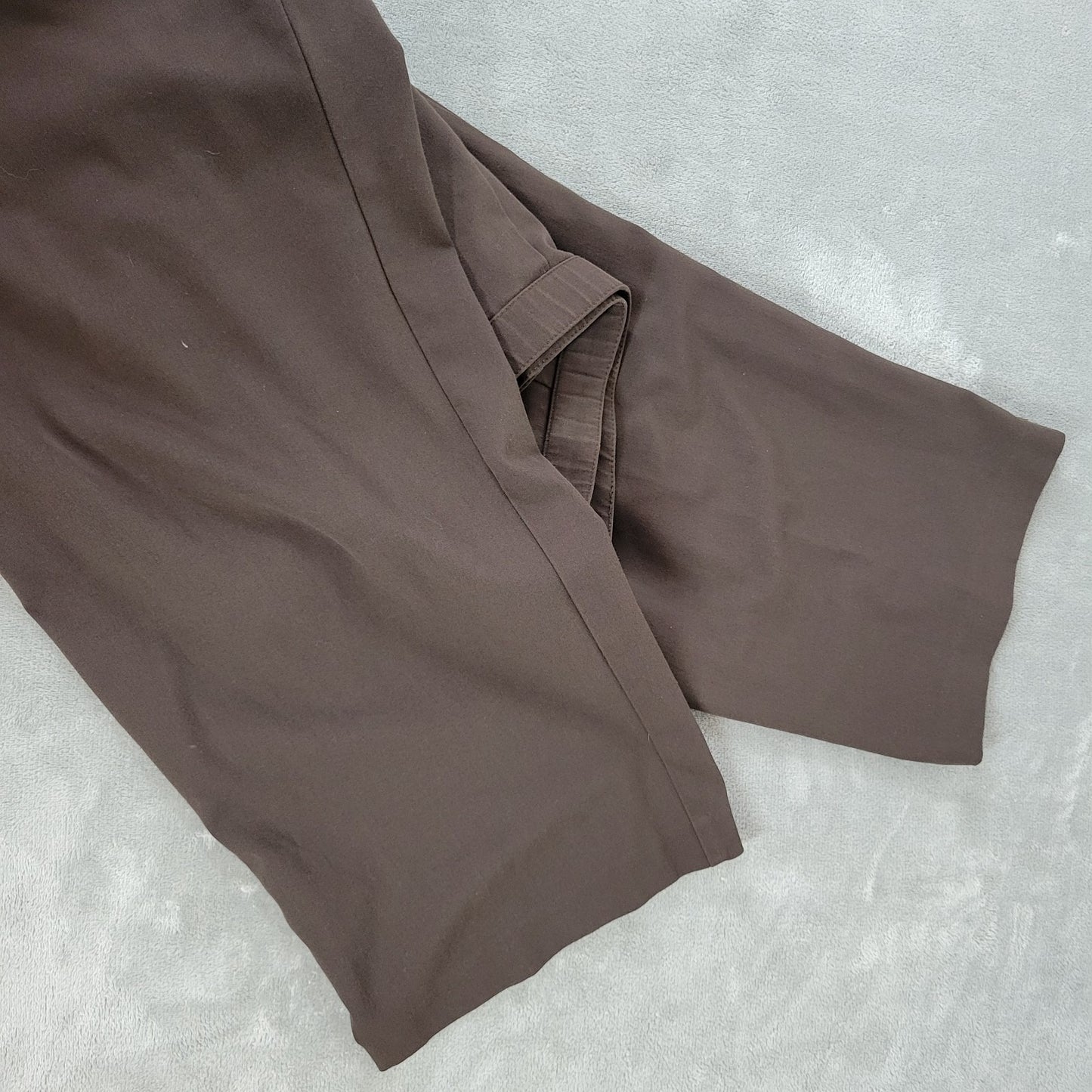 Dress Barn Womens Pants 20 Plus Straight Leg Career Brown Poly Blend Zip Fly