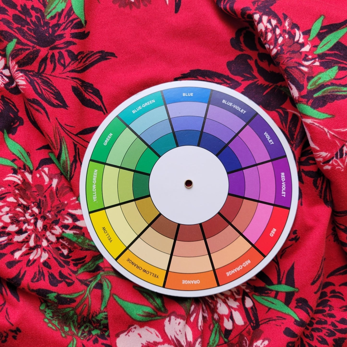 Pioneer Woman Womens Top XXL Plus 3/4 Sleeve Red Black Floral Comfy Poly Blend