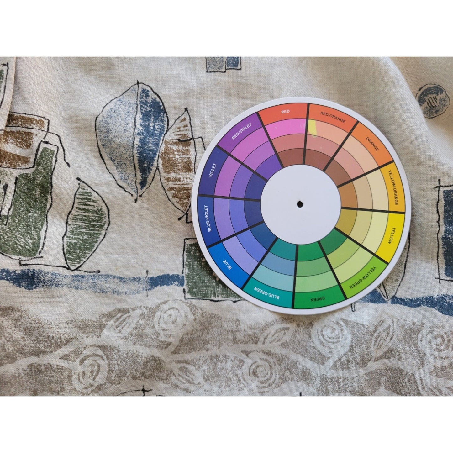 Maggie Barnes Womens Shirt 24WP Plus Short Sleeve Beige Abstract Linen Rayon