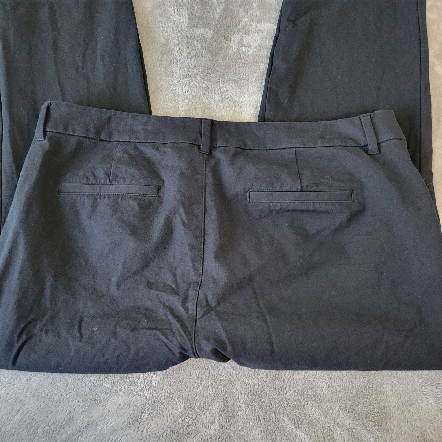 Old Navy Womens Pants 20 Plus Pixie High Rise Capri Black Zip Fly Cotton Blend