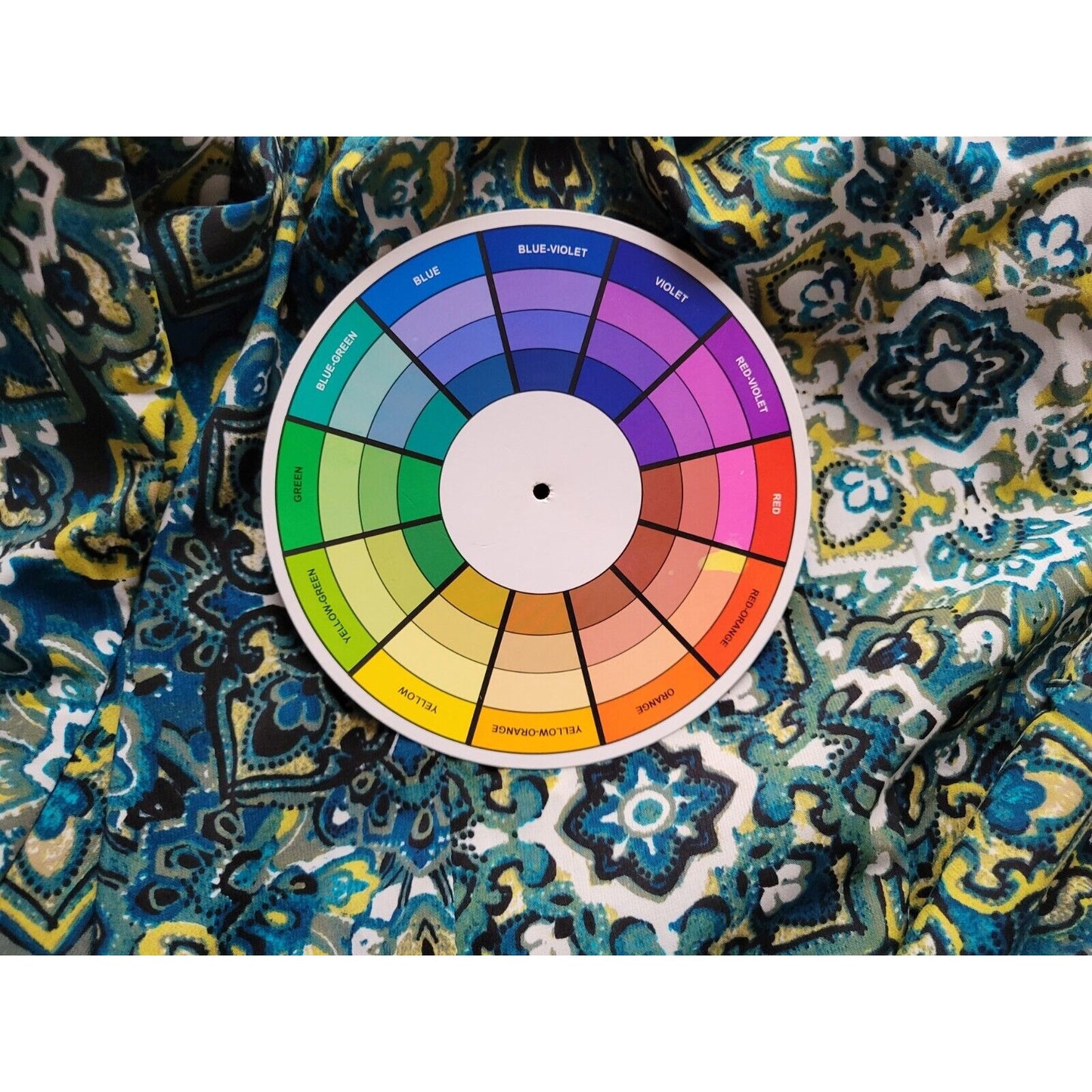 Catherines Women Top 1XWP Plus Petite 3/4 Sleeve Medallion Blue Collar Office