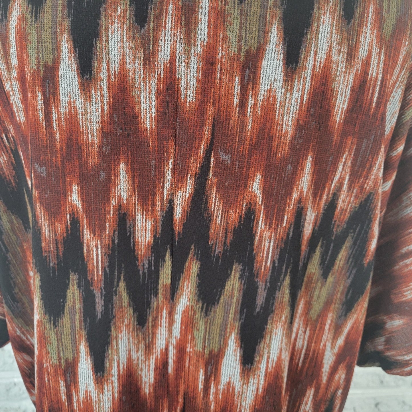 Notations Womens Top 2X Plus Short Sleeve Earth Tones Watercolor Studded Comfy