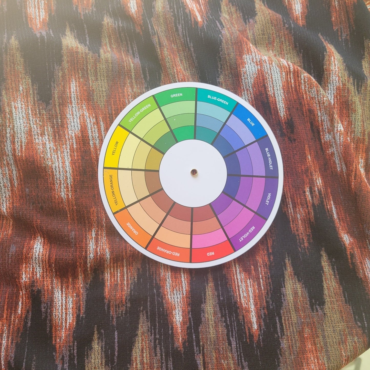 Notations Womens Top 2X Plus Short Sleeve Earth Tones Watercolor Studded Comfy