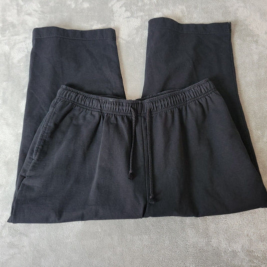 Dress Barn Womens Pants 18 20 Plus Capri Pull On Cotton Black Drawstring Jogger
