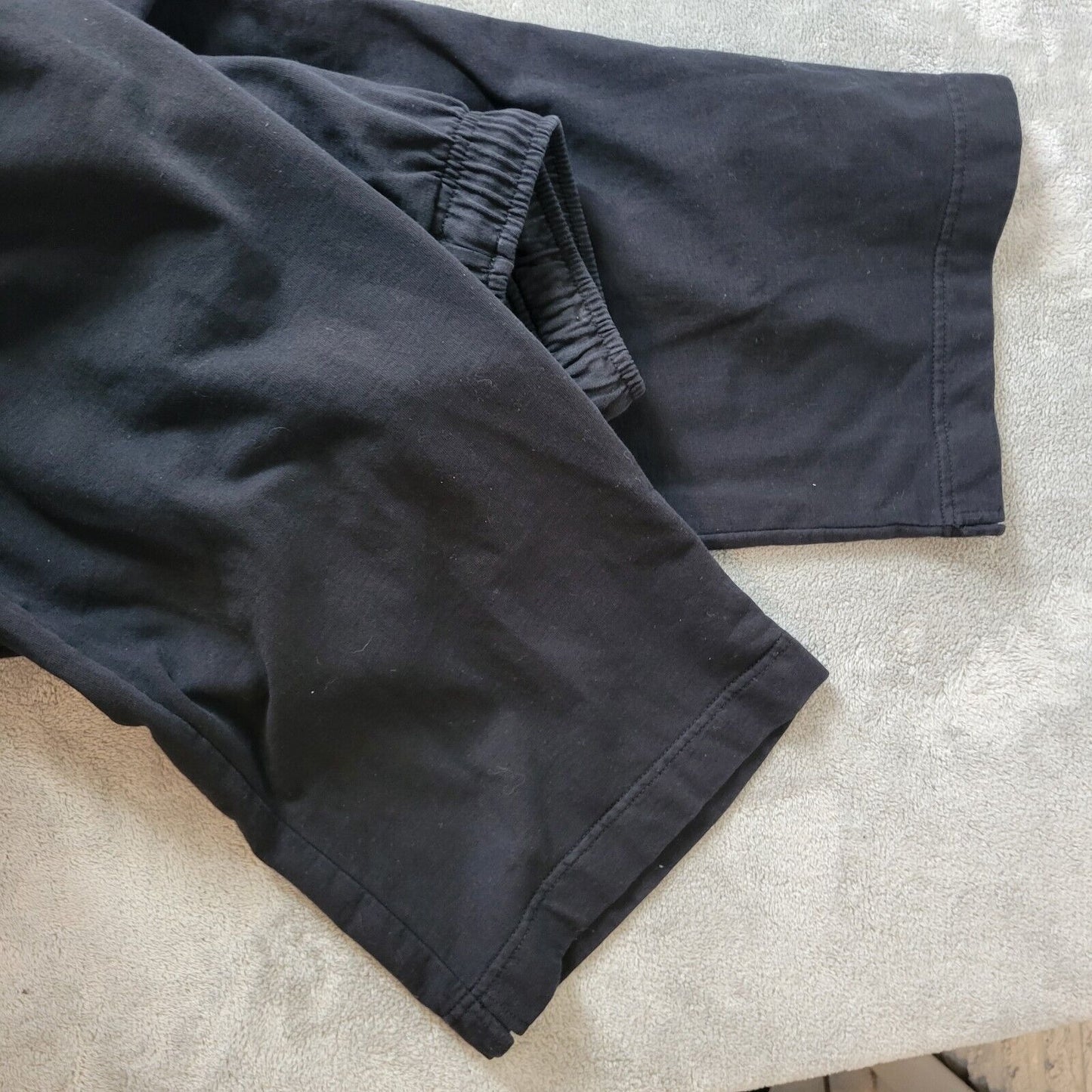 Dress Barn Womens Pants 18 20 Plus Capri Pull On Cotton Black Drawstring Jogger