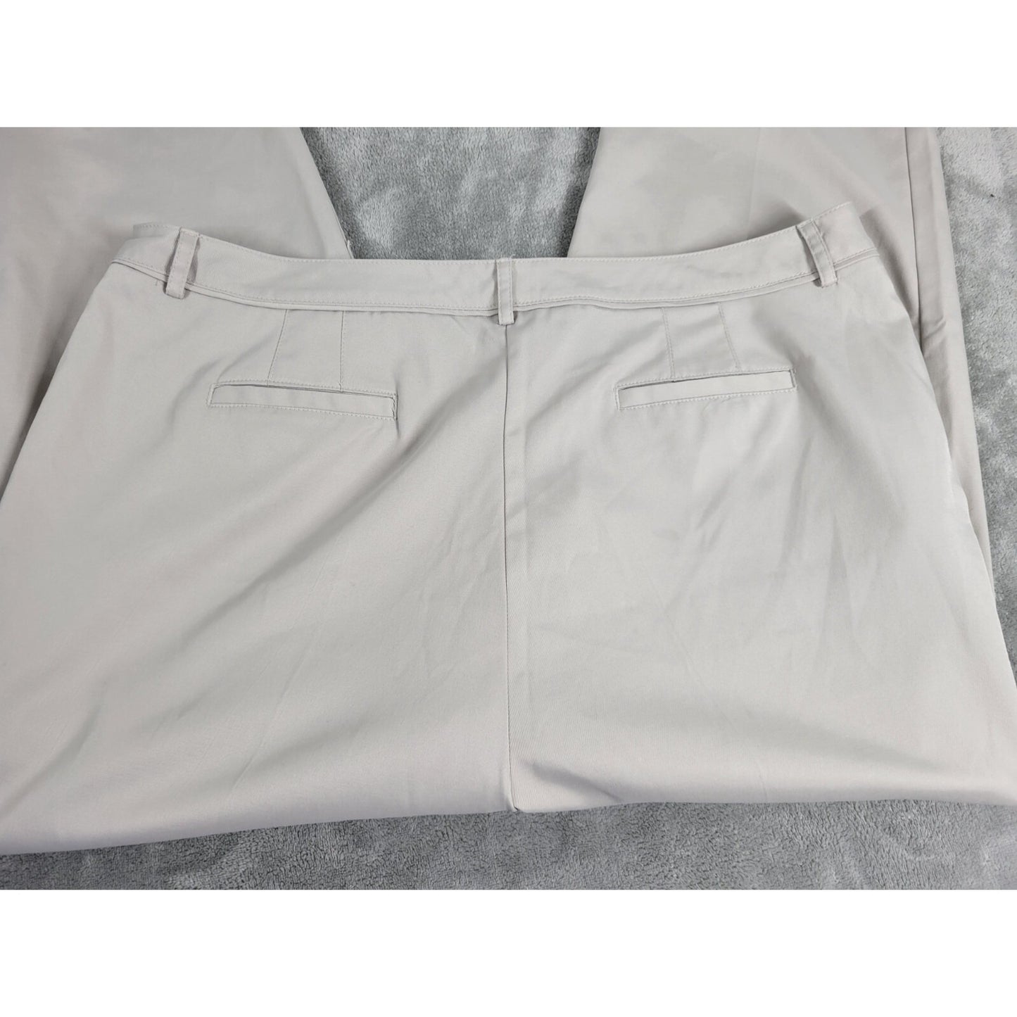 Talbots Womens Pants 18 Plus Capri Beige Zip Fly Polyester Blend Career Casual