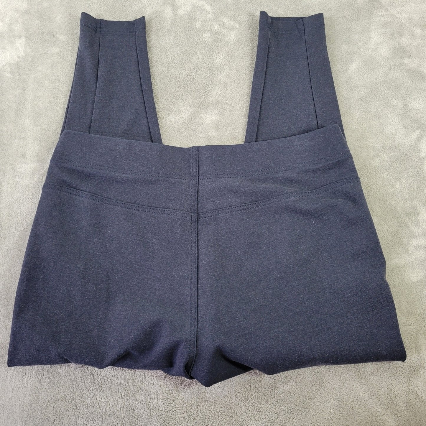 CJ Banks Women Pants 1X Plus Capri Pull On Blue Comfy Signature Slimming Tapered