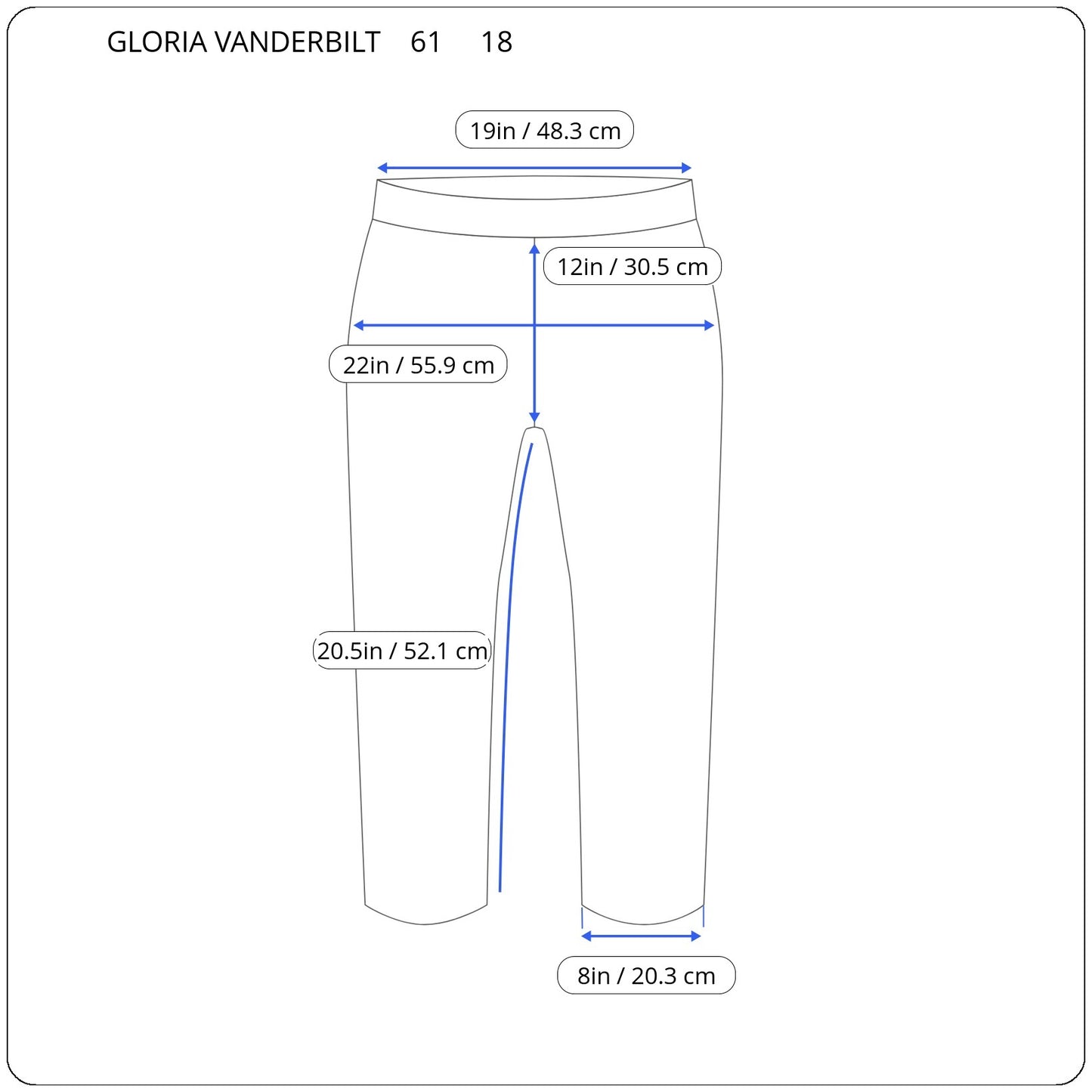 Gloria Vanderbilt Women's 18 Capri Jeans Blue White Striped Stretch STR200E