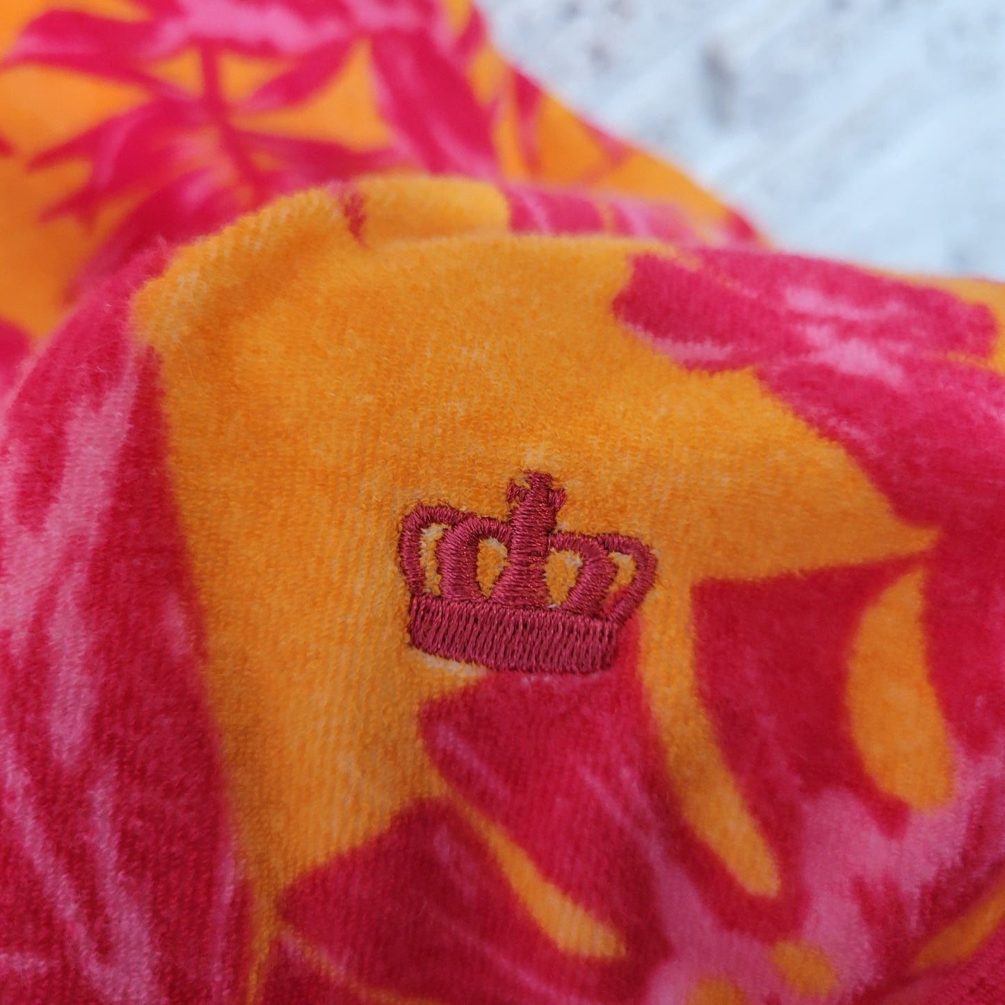 Juicy Couture Womens Swim Cover Up Dress XL Pink Floral Sleeveless Terry Cloth