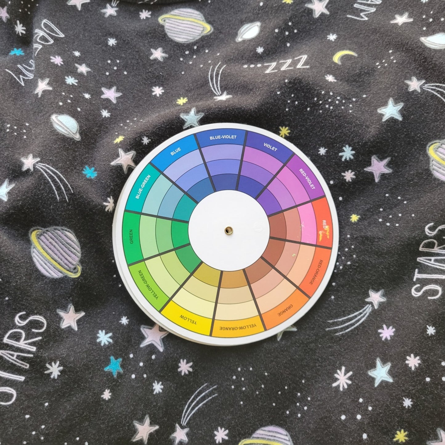 Secret Treasure Womens Pajama Top 2X 3X Plus Black Relax Outer Space Stars Comfy