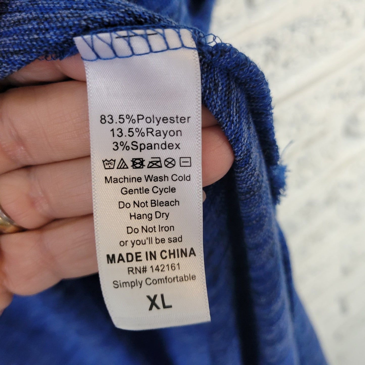 Lularoe Womens Top Extra Large XL Cardigan Open Duster Blue Heather Split Sides