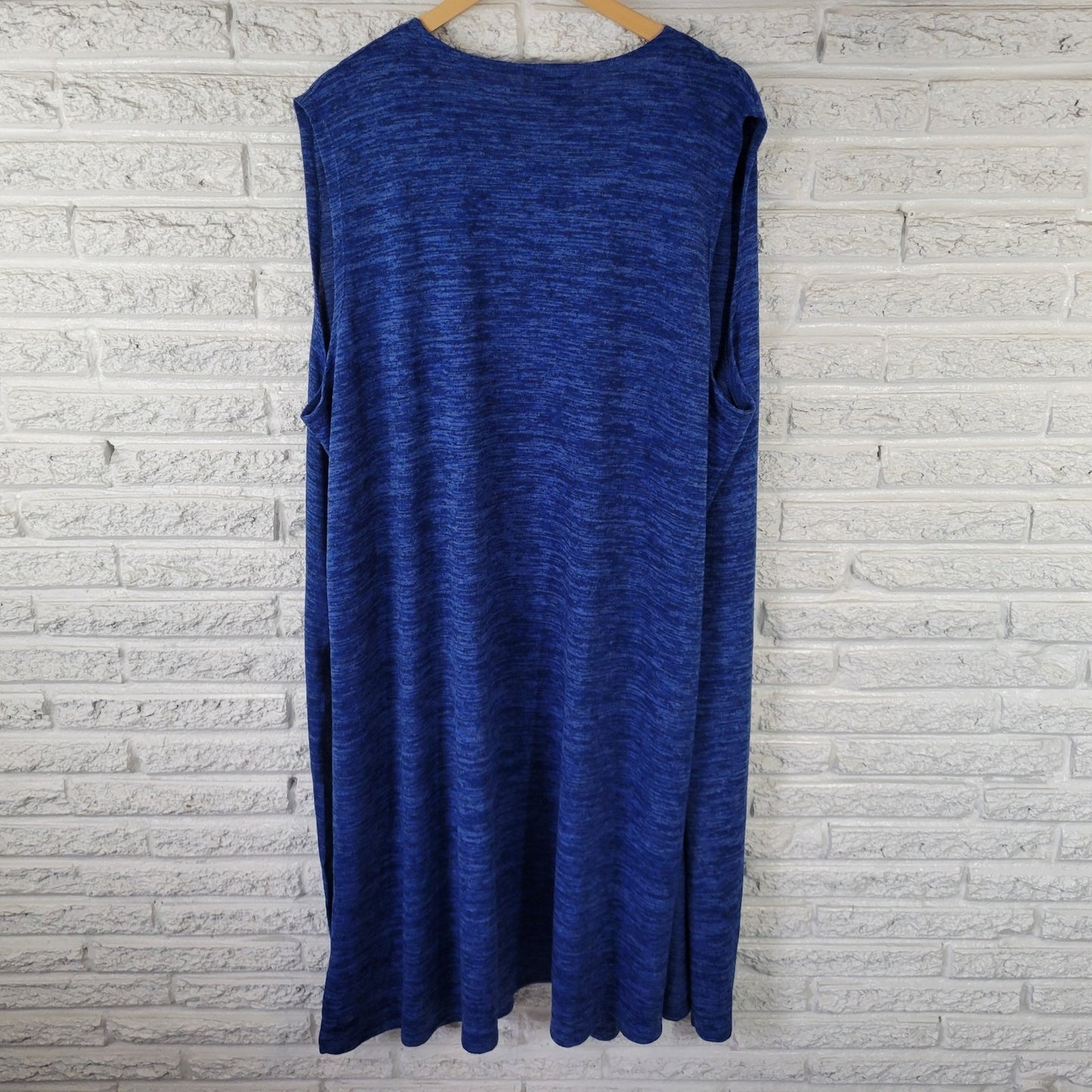 Lularoe Womens Top Extra Large XL Cardigan Open Duster Blue Heather Split Sides