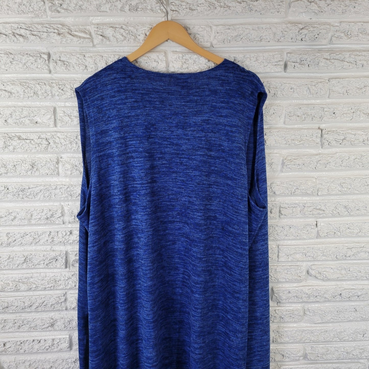 Lularoe Womens Top Extra Large XL Cardigan Open Duster Blue Heather Split Sides