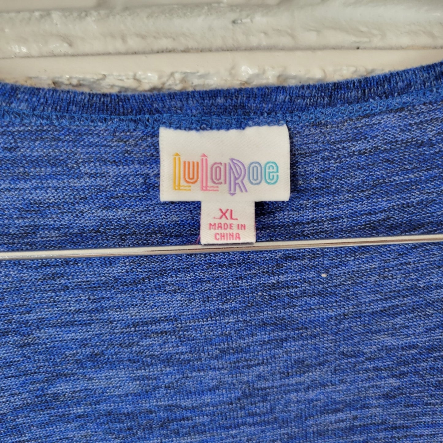 Lularoe Womens Top Extra Large XL Cardigan Open Duster Blue Heather Split Sides