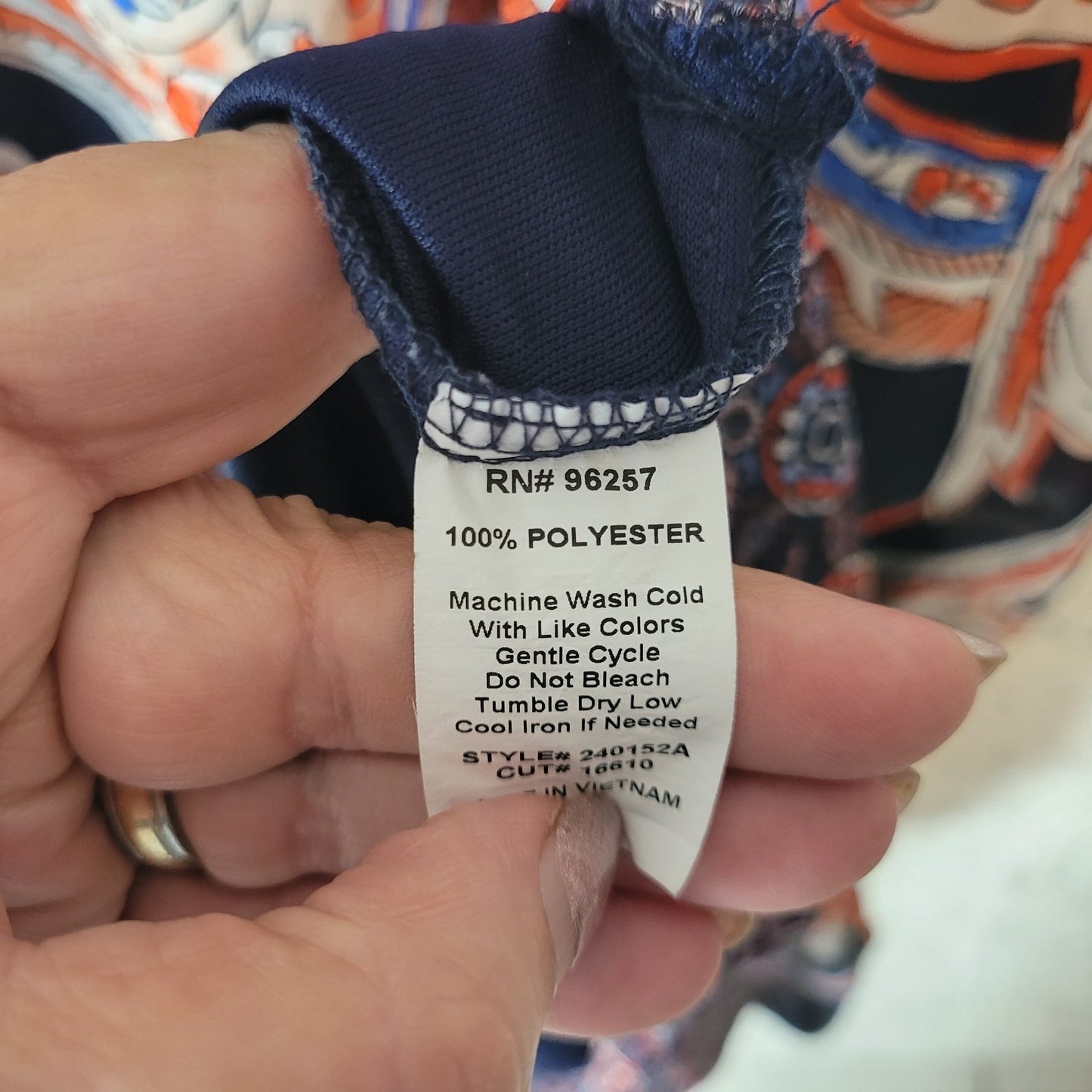 Perseption Womens Dress 3X Plus Mini Slip Blue Red Paisley Lightweight Keyhole