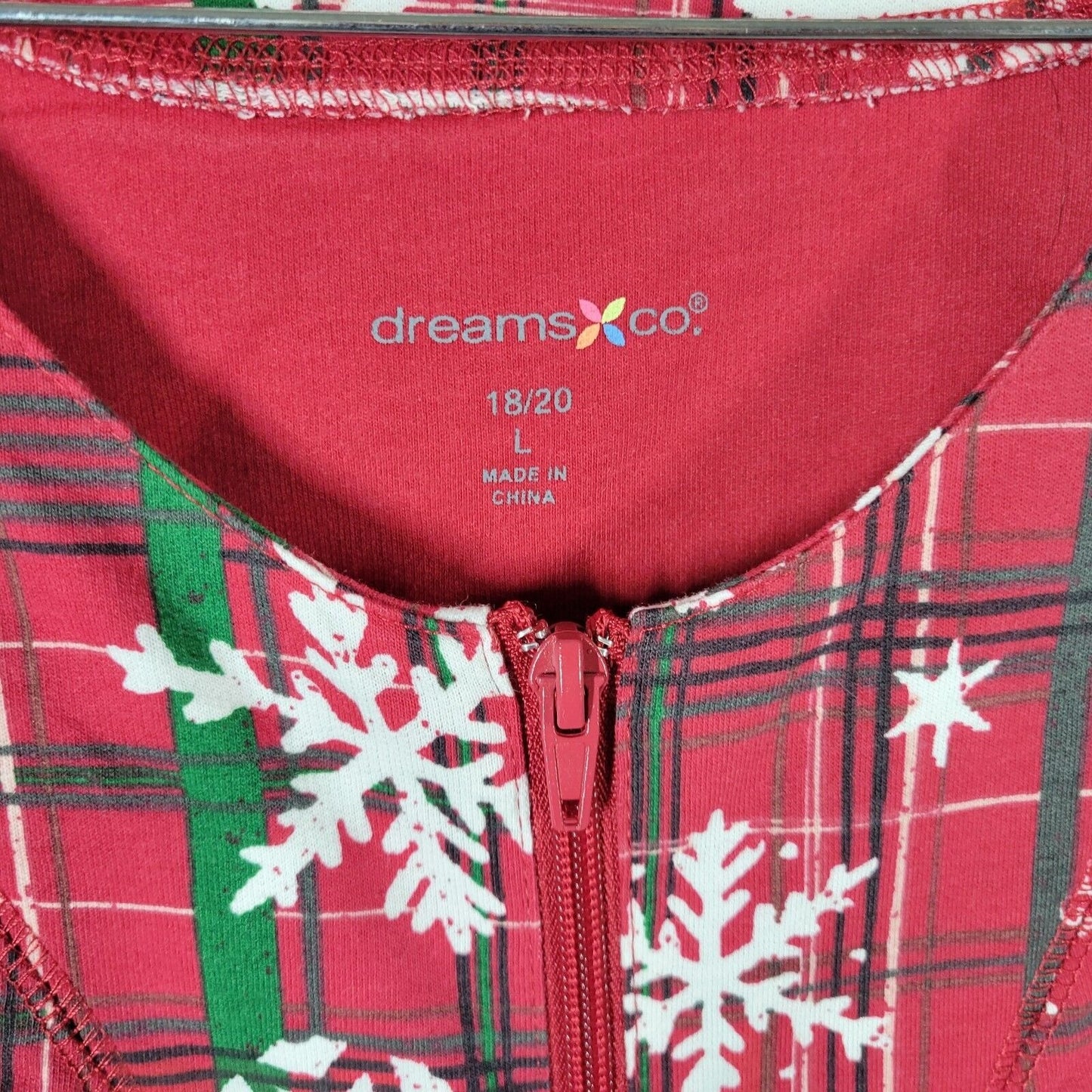 Dreams Co Womens Robe 18 20 House Dress Holiday Snowflakes Pockets Lounge