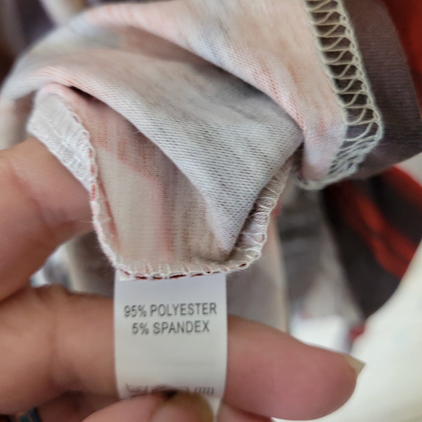 Valentines Day Womens Top 3XL Plus Tunic Lavender Red Hearts Casual Poly Blend