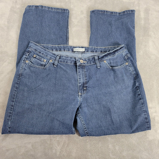 Riders by Lee Womens Jeans 18 Plus 1Boot Cut Medium Blue Denim Zip Fly Stretchy