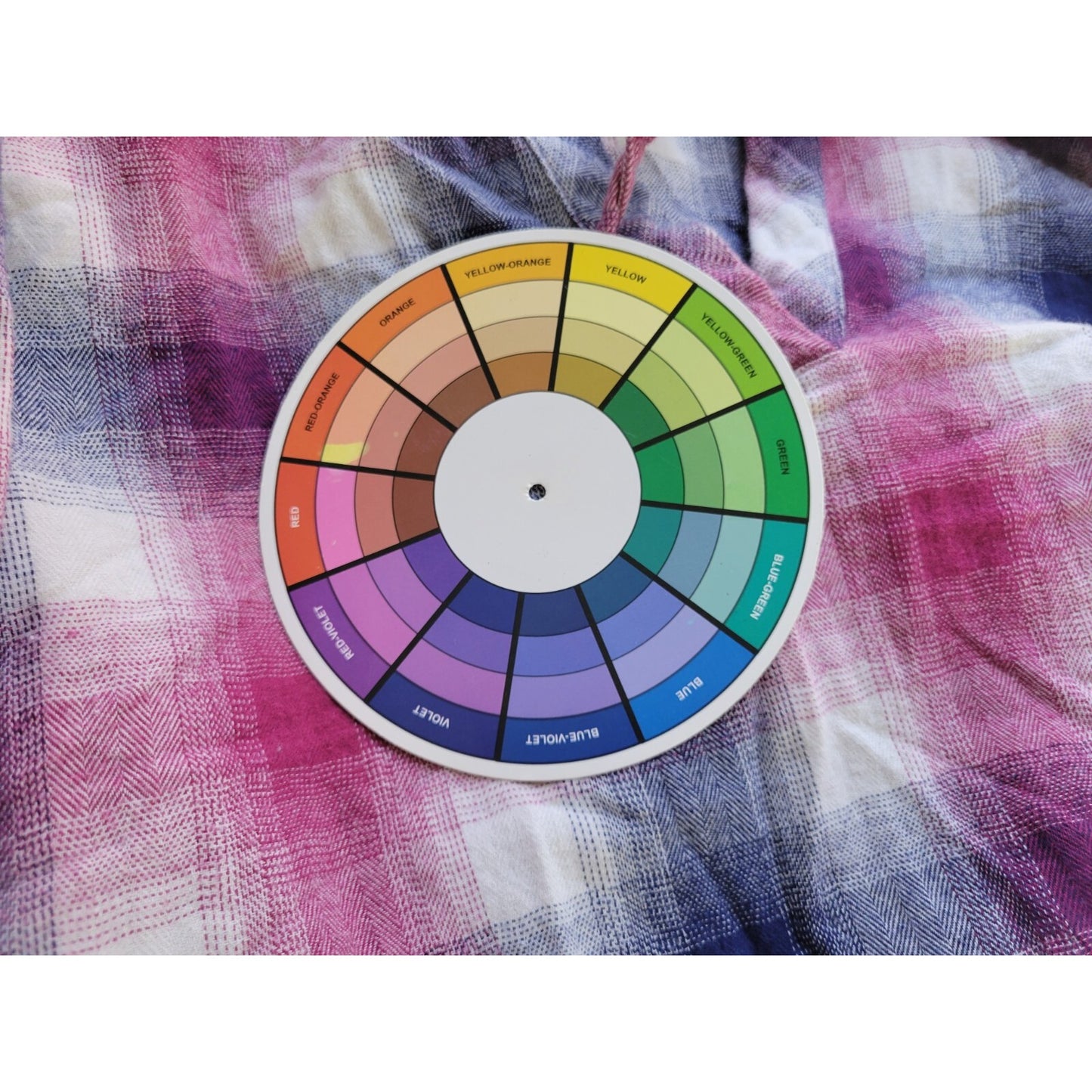 Bit Bridle Womens Top 2X Plus Tunic Long Sleeve Purple Blue Plaid Cotton Keyhole