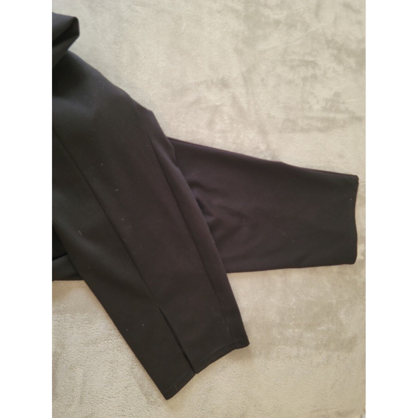 Worthington Women Pants 1X Plus Tapered Comfort Pull On Black Poly Blend Casual