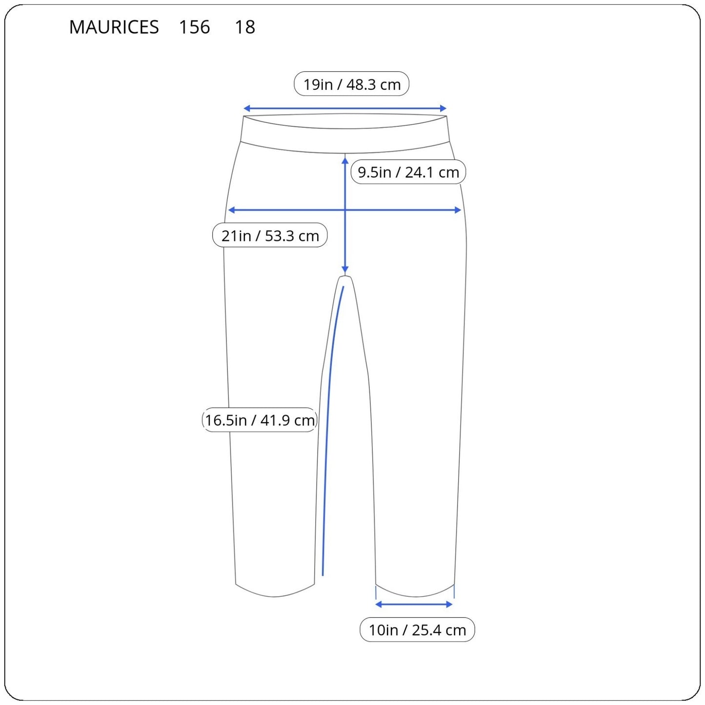 Maurices Women Pants 18 Plus Capri Adjustable Length Beige Cotton Zip Fly Casual