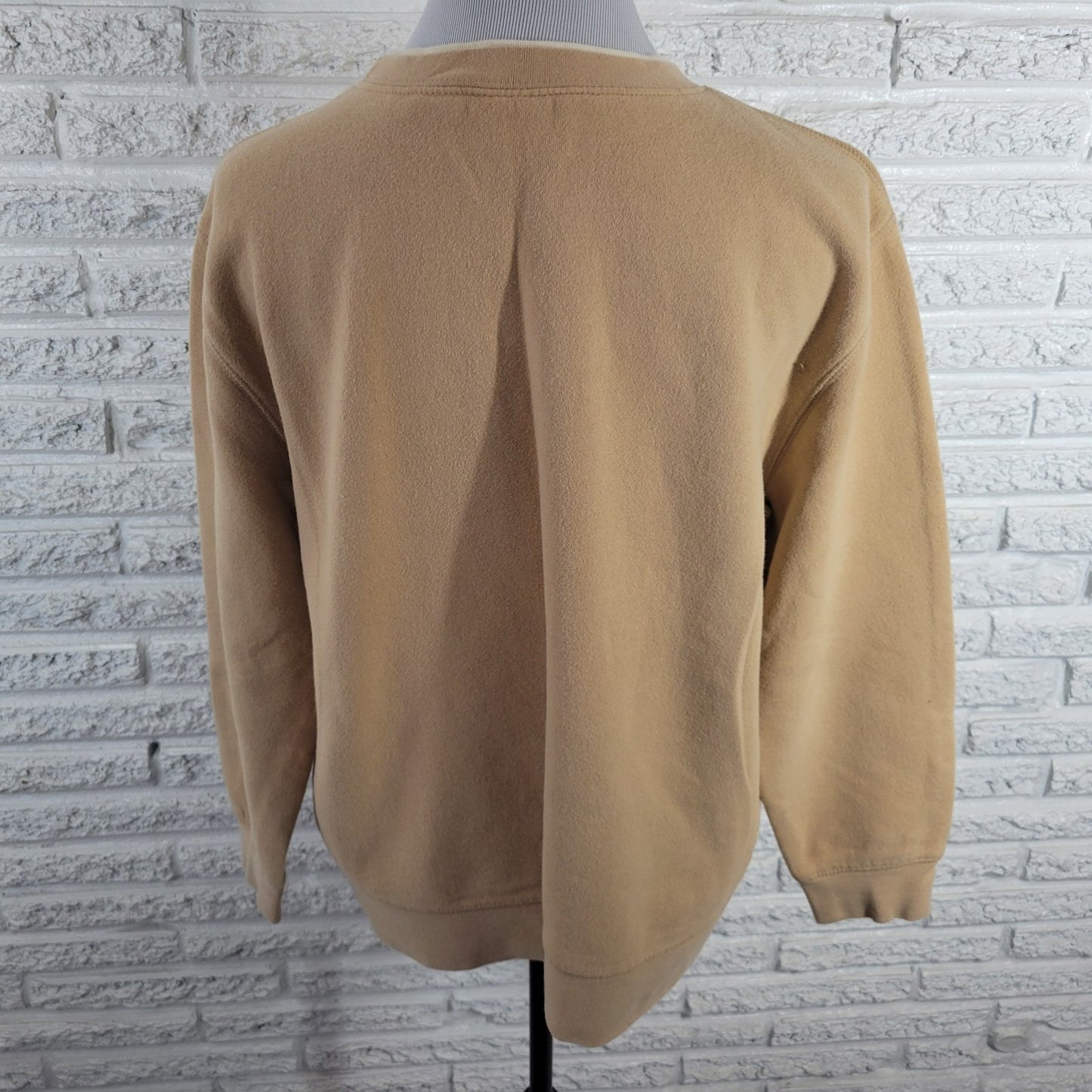 Classic Elements Womens Sweatshirt XL Beige Birdhouses Embroidered Comfy Casual