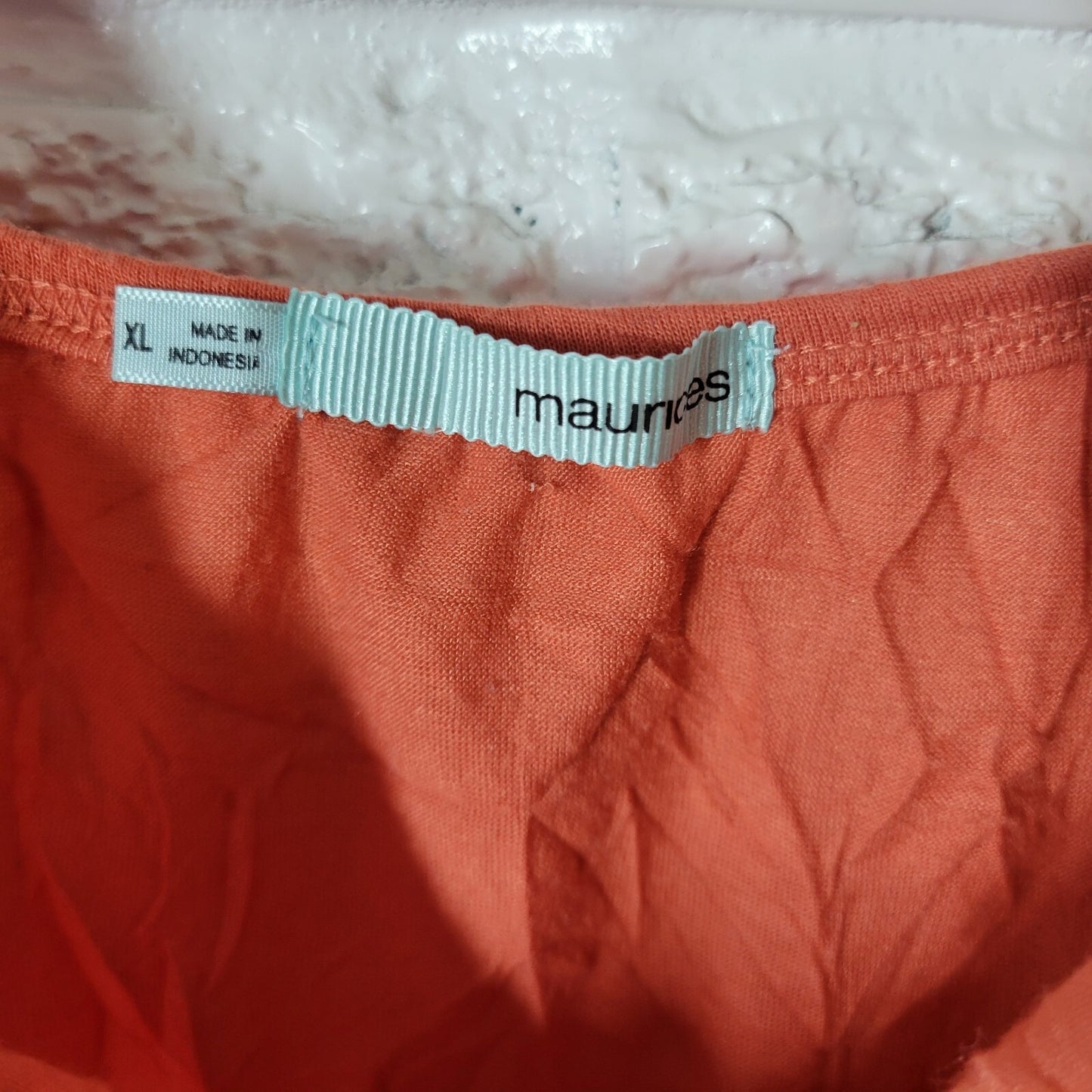 Maurices Womens Top Extra Large Camisole Orange Lace Trim Adjustable Spaghetti