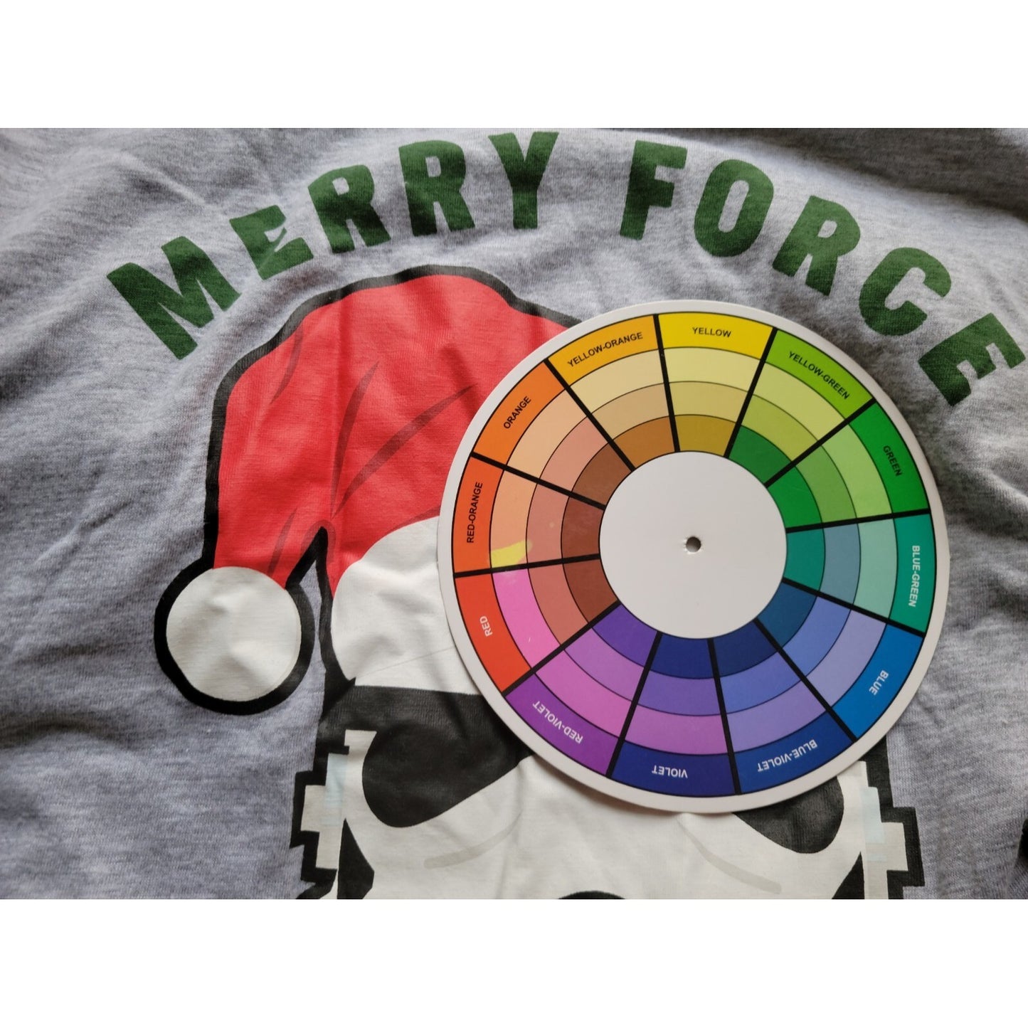 Christmas Star Wars Unisex Top XL Tee Merry Force Be With You Gray Crew Holiday