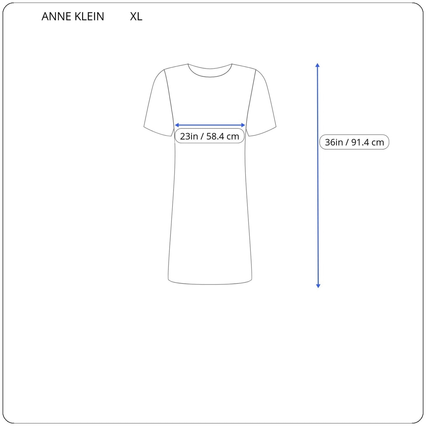 Anne Klein Womens Dress XL Mini Short Sleeve Black Stripe Pockets Chiffon Hem