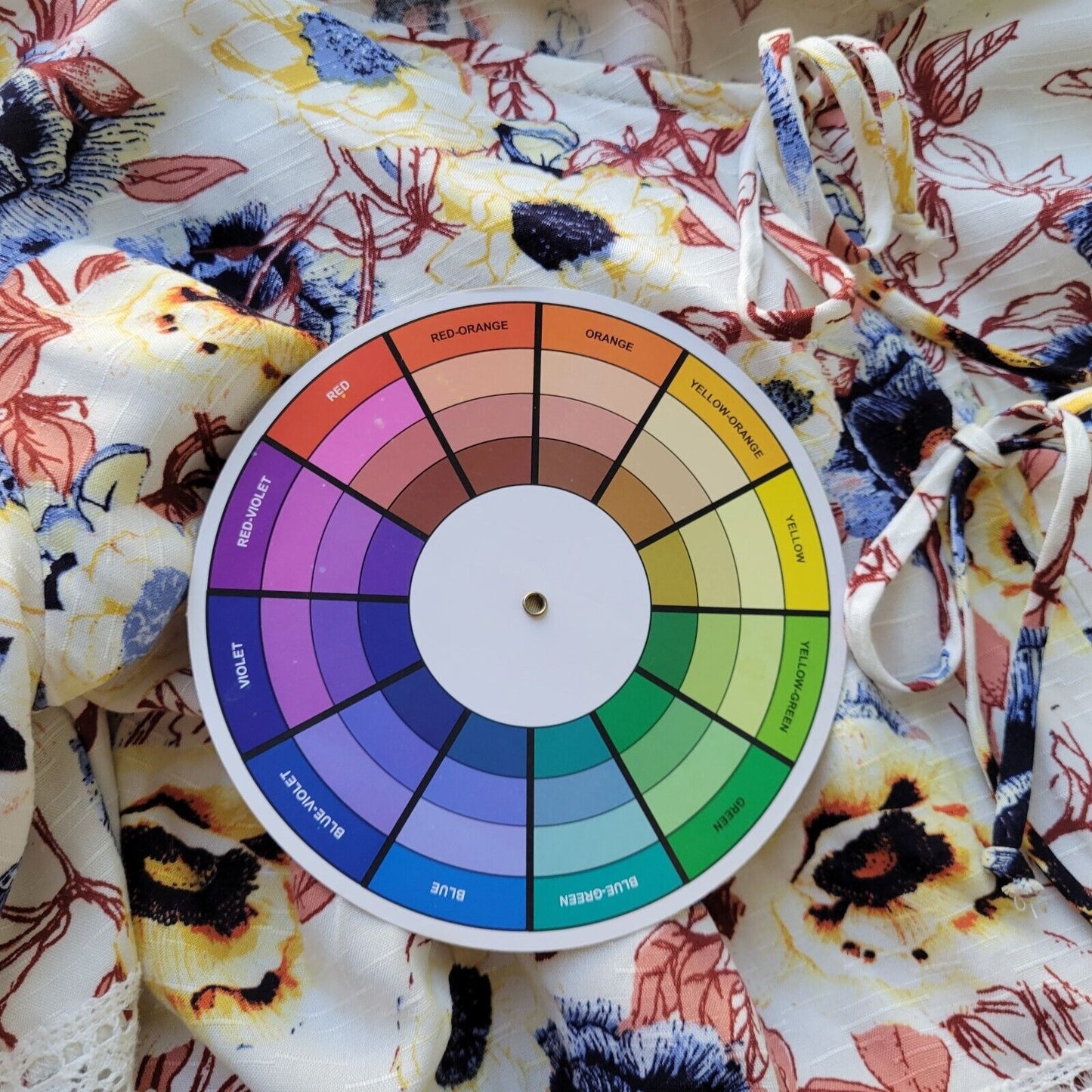 Maurices Womens Top 0X Baby Doll Bell Sleeve Blue Brown Floral Lightweight Rayon