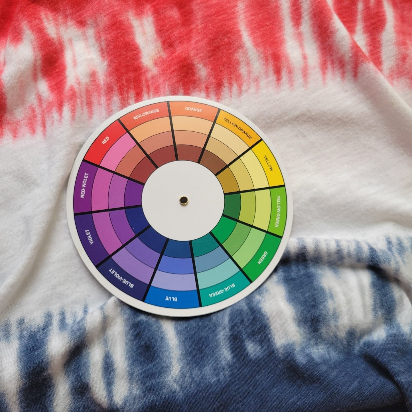 Fourth of July Sonoma Everyday Women Top XXL Plus Tee Patriotic Red Blue Tie Dye