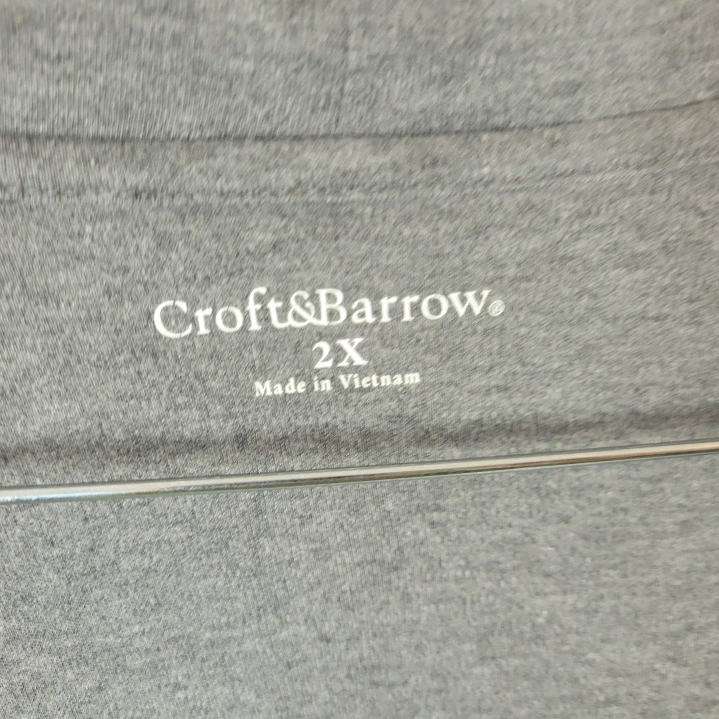 Croft Barrow Womens Top 2X Plus Cardigan Open Gray Cuffed 3/4 Sleeve Pockets