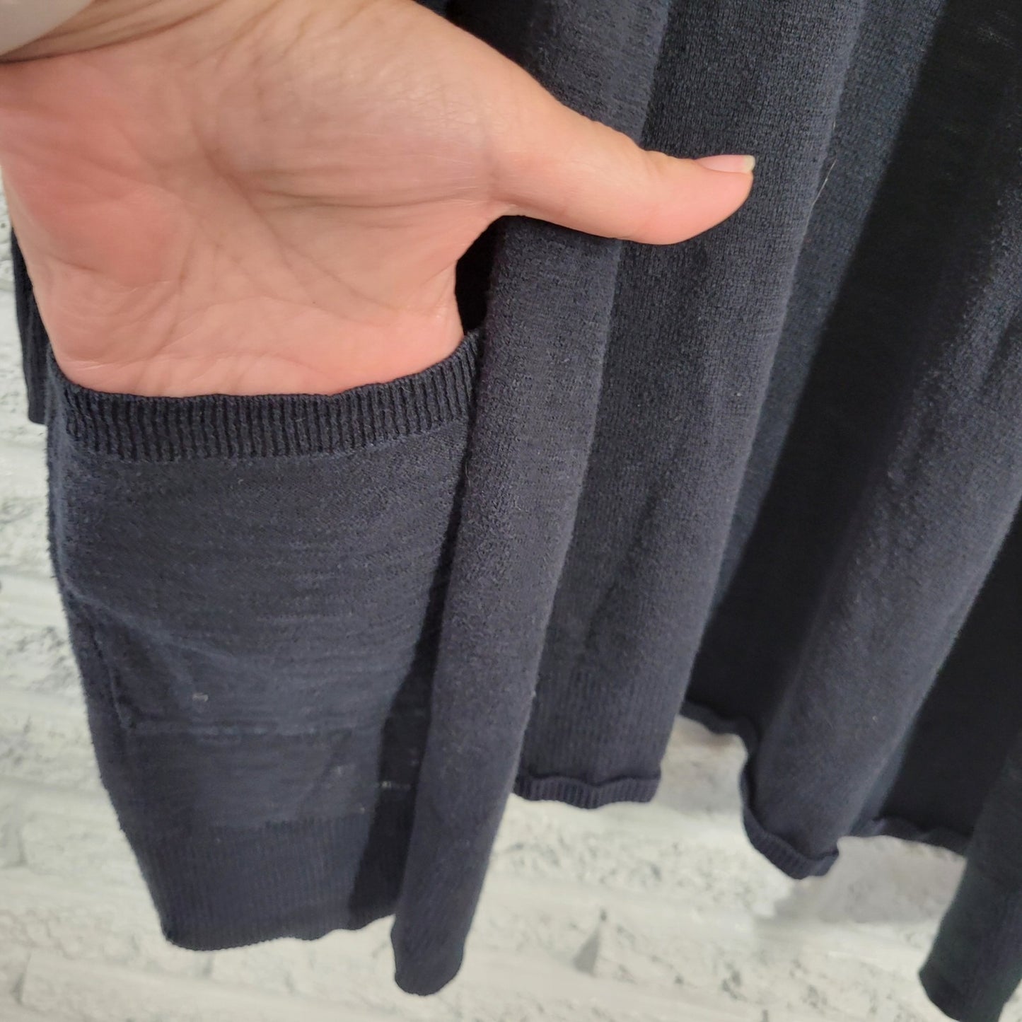 Torrid Womens Sweater 3 3X Plus Cardigan Open Black Lightweight Pockets Office