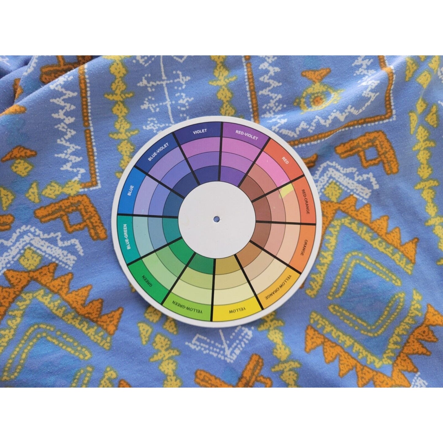 Lularoe Womens Top Extra Large XL Tee Asymmetric Casual Blue Southwestern Tribal