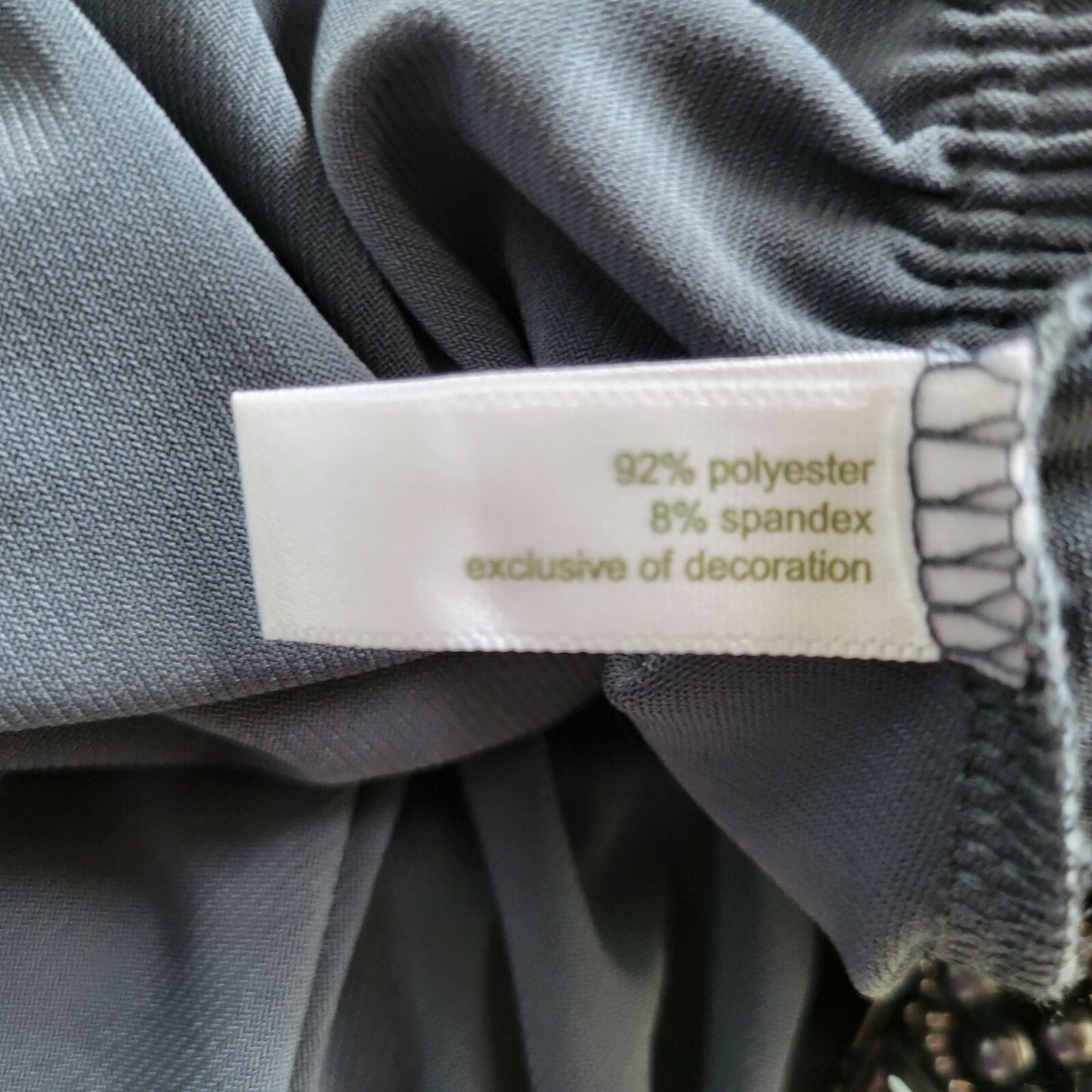 Fashion Bug Womens Top 0X Plus One Shoulder Studded Peplum Pullover Beaded Gray