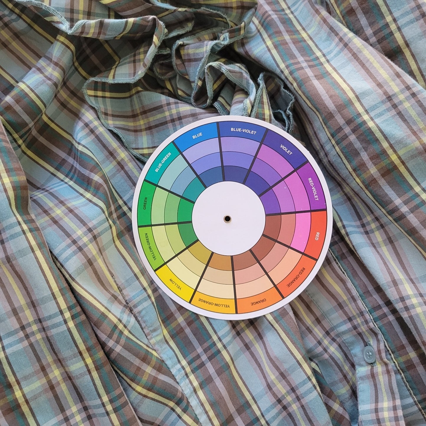 Avenue Womens Top 22 24 Plus 3/4 Sleeve Blue Plaid Button Ruffle Lightweight