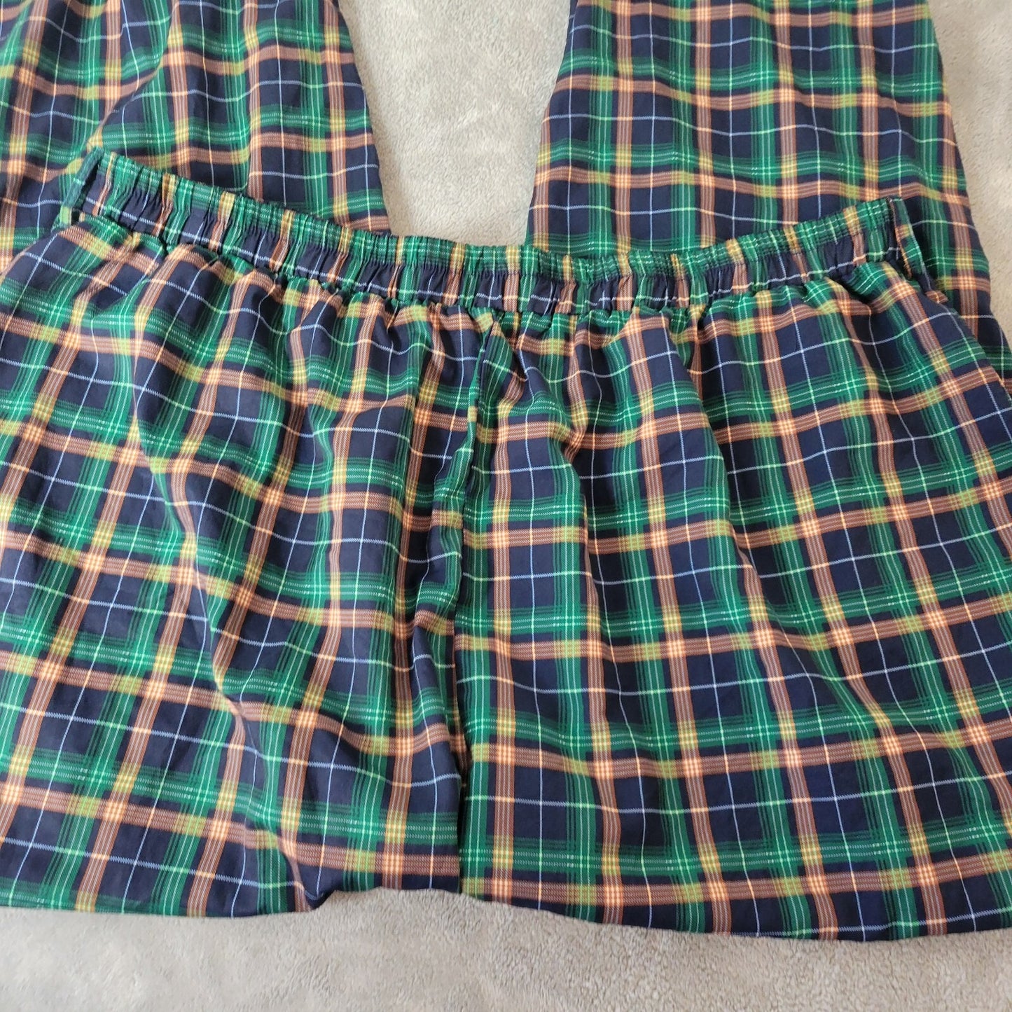 Shein Womens Pajama Pants 5XL Plus Green Red Plaid Pockets Polyester Lightweight