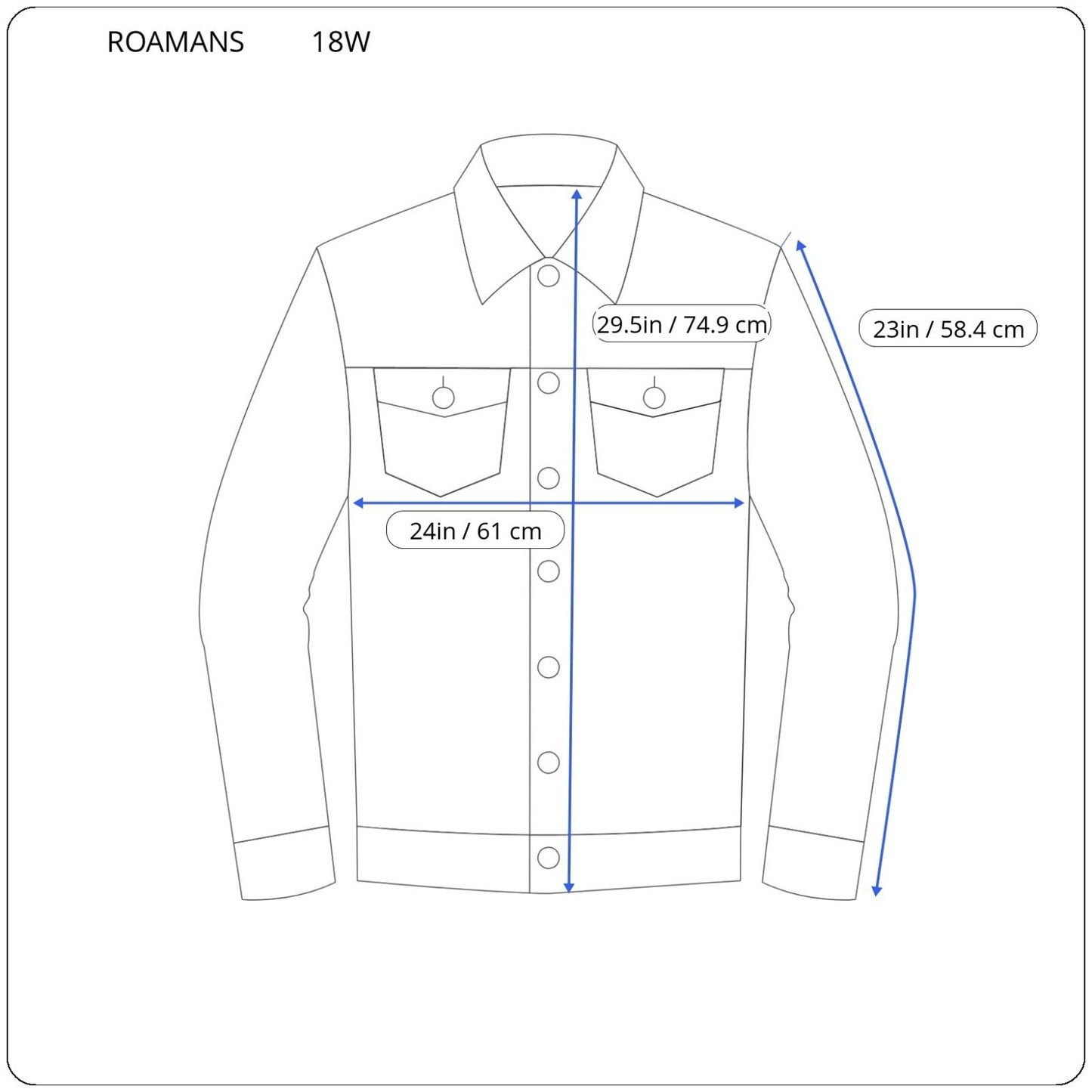 Roamans Womens Jacket 18W Plus  Button Up Purple Denim Pockets Adjustable Waist