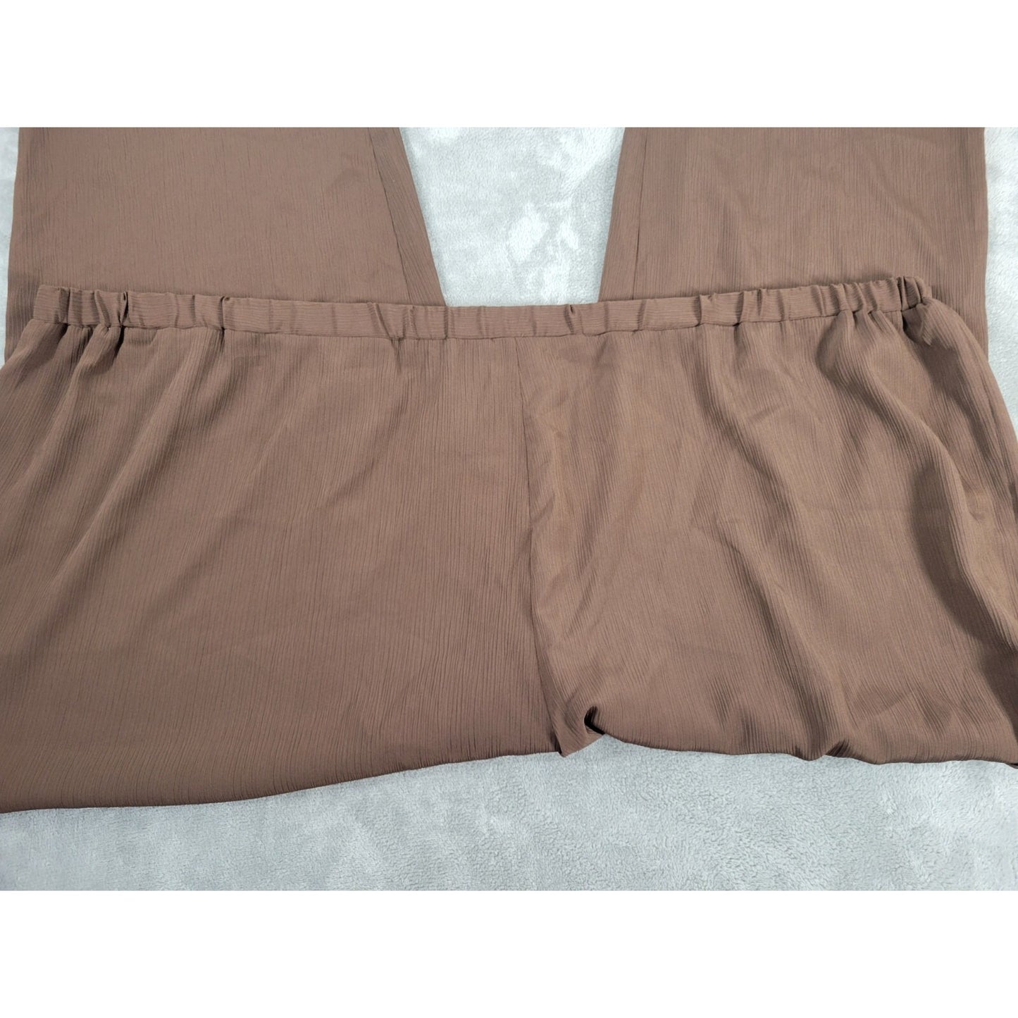 Maggie Barnes Womens Pants 5X Plus Cropped Pull On Brown Comfy Lightweight