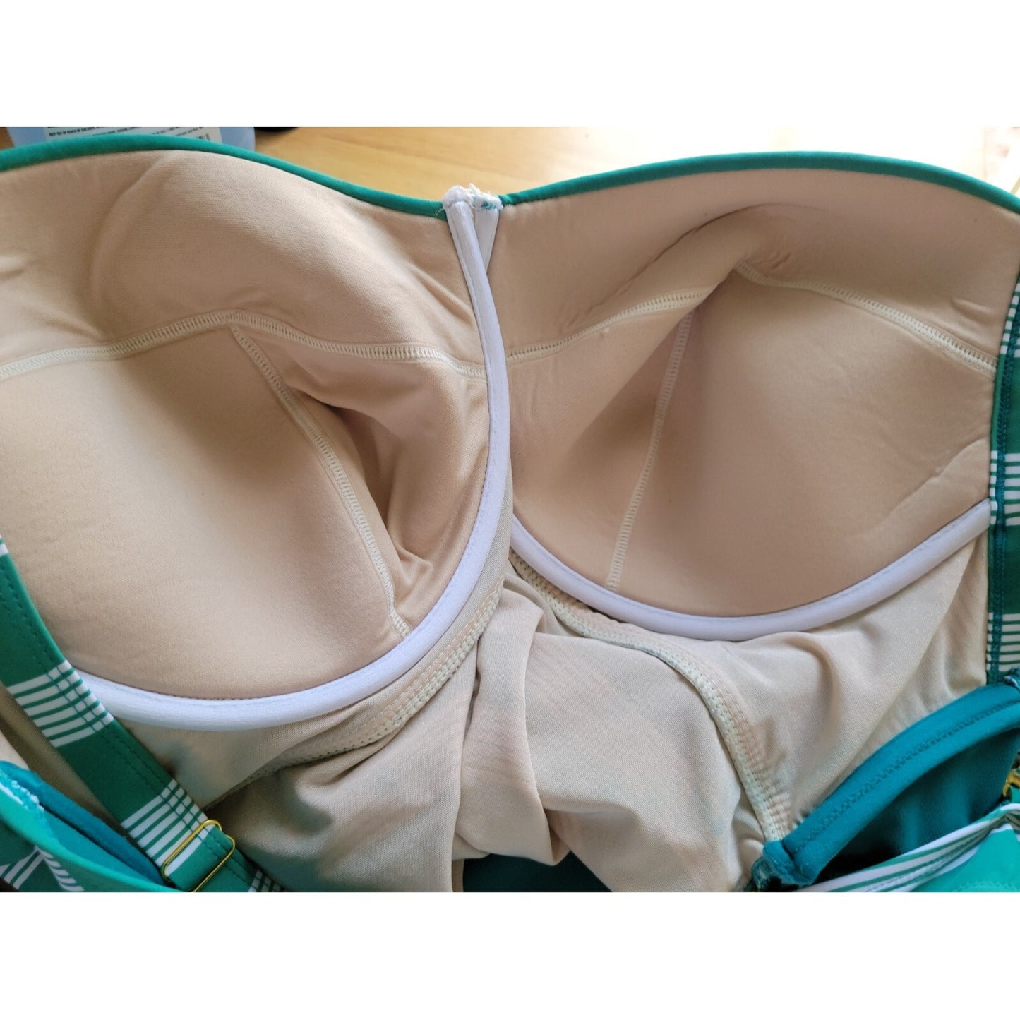 Terra Sky Women Swimsuit 4X 28W 30W Plus One Piece Bra Clip Back Blue Green